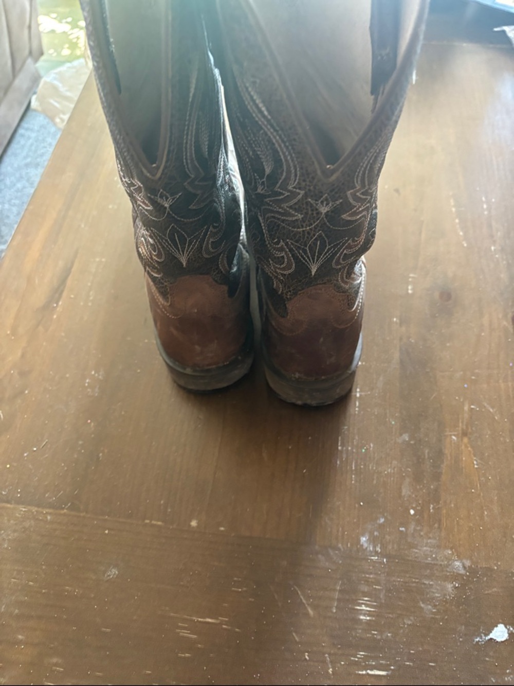 Noble size 11 cowboy boots Brown Embroidered Western Heeled Boots - Women's - Picture 4 of 5